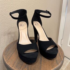Elegant Black Women's Platform Heels